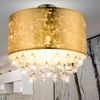 LED Deckenleuchte im Blattgold Design mit Kristallen, AMY Bild 4