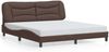 vidaXL Bettgestell mit LED ohne Matratze "Hvar" Braun 180x200 cm 3213950 Bild 5