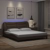 vidaXL Bettgestell mit LED ohne Matratze "Hvar" Braun 180x200 cm 3213950 Bild 1