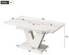 Flieks Esstisch (Länge 120-160/T80/H75,5 cm, 1-St, 1 Tisch), ausziehbarer Küchentisch rechteckig Schreibtisch Arbeitstisch weiß Bild 4