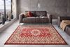 Orientalischer Kurzflor Teppich Parun Täbriz Rot - 200x290x0,9cm Bild 4