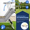 tillvex® Sonnenliege mit Dach und Kopfkissen Grau - Basic Polsterung | Gartenliege Liegestuhl klappbar | Strandliege mit verstellbarer Rückenlehne, gepolsterte Liegefläche | Aluminium Liege Bild 2