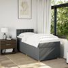 vidaXL Boxspringbett mit Matratze Dunkelgrau 80x200 cm Stoff 3288822 Bild 4