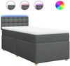 vidaXL Boxspringbett mit Matratze Dunkelgrau 80x200 cm Stoff 3288822 Bild 2
