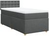 vidaXL Boxspringbett mit Matratze Dunkelgrau 80x200 cm Stoff 3288822 Bild 3