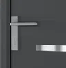 Vente-unique - AMARES Haustür GlasMetall Grau - B 6,5 cm x H 215 cm x L 90 cm Bild 3