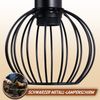 ZMH Tischlampe Wohnzimmer Vintage Tischleuchte Holz: Schwarz Nachttischlampe 1 flammig im Industrial Design aus Metall E27 Fassung Retro Nachttischleuchte für Schlafzimmer Hotel - ohne Leuchtmittel Bild 5