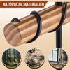 ZMH Tischlampe Wohnzimmer Vintage Tischleuchte Holz: Schwarz Nachttischlampe 1 flammig im Industrial Design aus Metall E27 Fassung Retro Nachttischleuchte für Schlafzimmer Hotel - ohne Leuchtmittel Bild 4