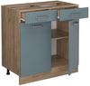 Küchenunterschrank R-Line Blau-Grau 80 cm ohne Arbeitsplatte Vicco Bild 3