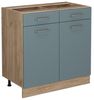 Küchenunterschrank R-Line Blau-Grau 80 cm ohne Arbeitsplatte Vicco Bild 4