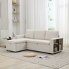 Merax Ecksofa L-förmiges Sofa, Chenille Dreisitzer Couch, links/rechts montierbar, 202 x 136 x 85 cm 1 Teile, Schlafsofa Sofa mit Armlehnenregale, Staufächern & Stauraum Bild 3
