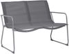vidaXL 4-tlg. Garten-Lounge-Set Stoff und Stahl Grau 44351 Bild 3