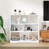 oyajia Bücherregal Bücherschrank mit 8 Fächern Aktenregal, Bücherregal, 100 x 30 x 100 cm, für Wohnzimmer, Arbeitszimmer, Büro Bild 2