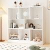 oyajia Bücherregal Bücherschrank mit 8 Fächern Aktenregal, Bücherregal, 100 x 30 x 100 cm, für Wohnzimmer, Arbeitszimmer, Büro Bild 3