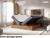 MEBLINI Boxspringbett LOFTY BOX 140x220 cm mit Bettkasten - H4/Dunkelgrau Samt Polsterbett - Doppelbett mit Topper & Taschenfederkern-Matratze Bild 5