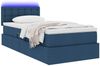 vidaXL Bett mit Stauraum und LED mit Matratze Blau 90 x 190 cm Stoff 3371243 Bild 3
