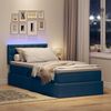 vidaXL Bett mit Stauraum und LED mit Matratze Blau 90 x 190 cm Stoff 3371243 Bild 5