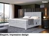 MEBLINI Boxspringbett Elektrisch EDISON 160x200 cm mit Bettkasten - H3/Hellgrau Samt Polsterbett - Doppelbett mit Toppers & Taschenfederkern-Matratzen Bild 3