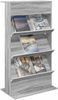 vidaXL Magazinregal Graues Sonoma 70 x 41 x 126 cm Holzwerkstoff 899532 Bild 3
