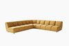 KAWOLA Modulsofa LAYLA Ecksofa 5 Module Velvet gelb 74 x 305 x 305 cm Bild 3