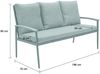 Loungesofa Phoenix 3-Sitzer 196cm Gartensofa mit Polster Teak Rope Anthrazit Bild 2
