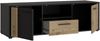 Forte CARDIGAN TV-Schrank 140 150, modernes Lowboard, 2-türig, 1 Schublade, Wohnzimmer, Holzwerkstoff, Artisan Eiche Holzdekor|Schwarz, 142,6 cm breit x 43,9 cm hoch x 41,5 cm tief Bild 5