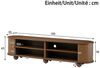 Celya TV-Schrank RundungenTV Lowboard mit Schiebetüren (Retro TV Möbel, Wohnzimmermöbel, mit Kugelfüße) Geeignet für Wohnzimmer Bild 2