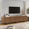 Celya TV-Schrank RundungenTV Lowboard mit Schiebetüren (Retro TV Möbel, Wohnzimmermöbel, mit Kugelfüße) Geeignet für Wohnzimmer Bild 4