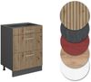 Küchenunterschrank R-Line Artisan-Eiche 60 cm mit Schubladen, AP Eiche Vicco Bild 5