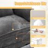 Moderner übergroßer Sessel mit Fußstütze und Hocker, Samt-Loungesessel mit Seitentaschen und Kissen, bequemer Lesesessel für Wohnzimmer, Schlafzimmer und Wohnung Bild 5