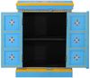 vidaXL Sideboard Massivholz Mango Türkis Handbemalt 244838 Bild 4