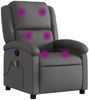 vidaXL Massagesessel Grau Echtleder 371796 Bild 2