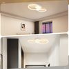 ZMH Deckenleuchte LED Deckenlampe Schlafzimmer - 24W Küchenlampe Moderne Kreative Design Wohnzimmerlampe 3000K Warmweiß Flurlampe Schlafzimmerlampe Weiß Deckenlampen für Esszimmer Kinderzimmer Bild 5