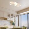 ZMH Deckenleuchte LED Deckenlampe Schlafzimmer - 24W Küchenlampe Moderne Kreative Design Wohnzimmerlampe 3000K Warmweiß Flurlampe Schlafzimmerlampe Weiß Deckenlampen für Esszimmer Kinderzimmer Bild 2
