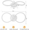 ZMH Deckenleuchte LED Deckenlampe Schlafzimmer - 24W Küchenlampe Moderne Kreative Design Wohnzimmerlampe 3000K Warmweiß Flurlampe Schlafzimmerlampe Weiß Deckenlampen für Esszimmer Kinderzimmer Bild 3