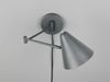 Wandleuchte COSIMA mit Stecker, Schalter und Schwenkarm, Anthrazit, Höhe 16cm Bild 4