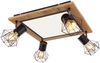LED Deckenleuchte, Holzoptik, Gitterspots schwenkbar, L 45 cm Bild 2