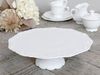Tortenplatte Kuchenplatte weiß mit Fuß Shabby Chic Antique 63138 11 Bild 5