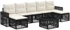 vidaXL Gartensofa-set 8 pcs Schwarz und Cremeweiß Poly-Rattan 3435211 Bild 2