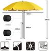 Sekey Sonnenschirm Ø 160 cm Balkonschirm Rund Strandschirm Sonnenschirm mit Schutzhülle, LxB: 160,00x160,00 cm, Neigungswinkel verstellbar, Höhe verstellbar, mit Tragetasche Bild 3