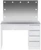 Vente-unique - JENEMI Schminktisch Holz, Platte Weiß - B 55 cm x H 142,6 cm x L 120 cm Bild 4