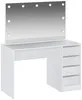 Vente-unique - JENEMI Schminktisch Holz, Platte Weiß - B 55 cm x H 142,6 cm x L 120 cm Bild 2