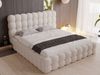 GRAINGOLD Twist Polsterbett 120x200, Doppelbett mit Bettkasten und Lattenrost, Bouclé-Stoff, Beige Bild 3