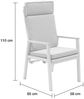 Positionsstuhl Austin Verstellsessel Gartenstuhl Teak-Armlehne Taupe-Grau Bild 2