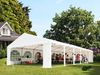TOOLPORT Festzelt Partyzelt 5x10 m PREMIUM, hochwertige PVC Plane 750 N in weiß 100% wasserdicht mit Bodenrahmen Bild 2