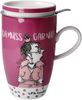 Goebel Teetasse mit Deckel und Sieb Barbara Freundlieb - Ich muss gar nix, Fine Bone China, Bunt, 450 ml, 27001251 Bild 2
