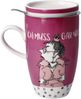 Goebel Teetasse mit Deckel und Sieb Barbara Freundlieb - Ich muss gar nix, Fine Bone China, Bunt, 450 ml, 27001251 Bild 4