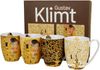 DUO ART GALLERY 4er-Set klassische Becher 360 ml inspired by Gustav Klimt New Bone China Porzellan Bild 2