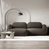 Selsey Tvoya Ecksofa mit Schlaffunktion, Ottomane links, Bouclé Braun Bild 2