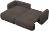Selsey Tvoya Ecksofa mit Schlaffunktion, Ottomane links, Bouclé Braun Bild 4
